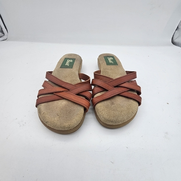 G.H. Bass Vintage 90’s Leather Sunjuns Strappy Flip Flop Sandals | Oxblood | - Picture 4 of 8